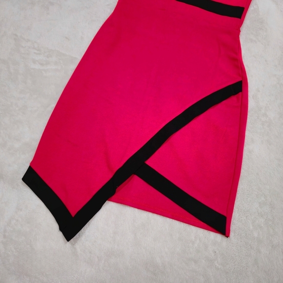 Charlotte Russe ✦ Red Strapless Bodycon Dress ✦ Drop Waist Asymmetrical Tube S - Picture 9 of 16